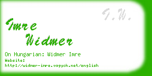 imre widmer business card